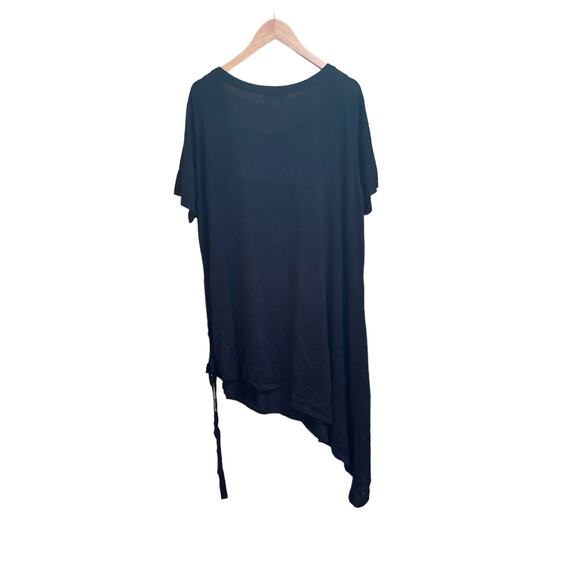 David Meister Black Asymmetrical Tunic Knit Top Womens Plus Size‎ 3X NWOT - Picture 2 of 7